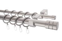 Карниз Лайт Цилиндр 25/16мм двухрядный, Антик, Сатин