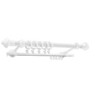 Металлопластиковый круглый карниз на стальной трубе D=28mm, двухрядный, Белый