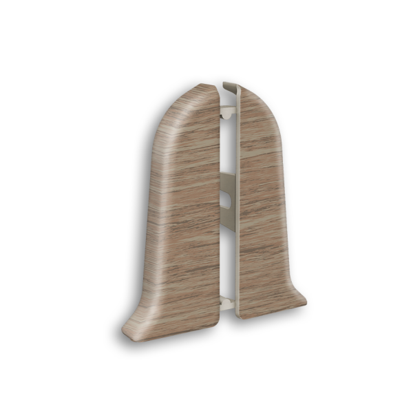 Торцевые (пара) для плинтуса 55мм "Идеал Классик" (1 пара во флоупак), 211 Дуб рустик