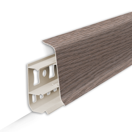 Плинтус напольный 55мм 2,2м "Идеал Деконика", 215 Дуб снежный