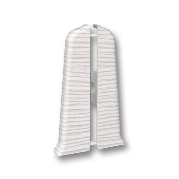 Торцевые (пара) для плинтуса 85мм "Идеал Деконика", 255 Ясень бьянко