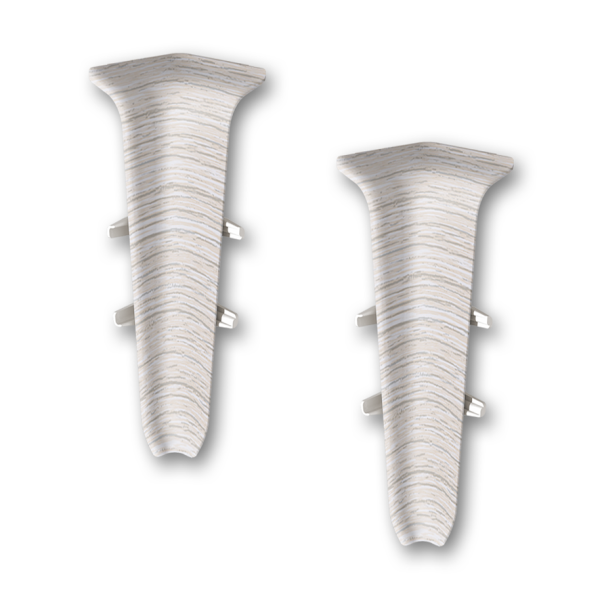 Внутренний угол для плинтуса 85мм "Деконика" (2шт. во флоупак), 253 Ясень серый